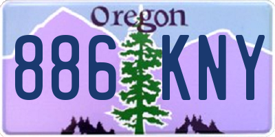 OR license plate 886KNY