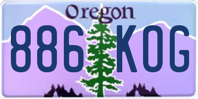 OR license plate 886KOG