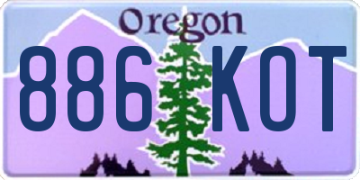 OR license plate 886KOT
