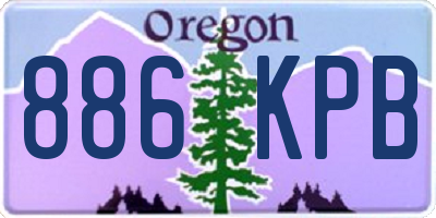 OR license plate 886KPB