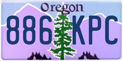 OR license plate 886KPC