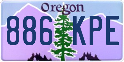 OR license plate 886KPE