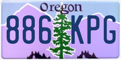 OR license plate 886KPG