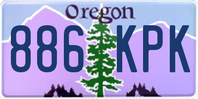 OR license plate 886KPK