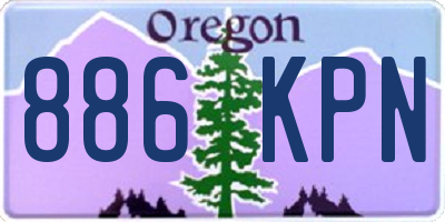 OR license plate 886KPN