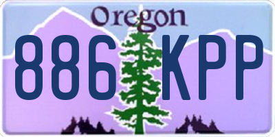 OR license plate 886KPP