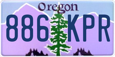 OR license plate 886KPR
