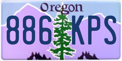 OR license plate 886KPS