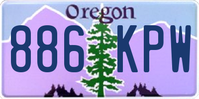 OR license plate 886KPW