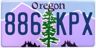 OR license plate 886KPX