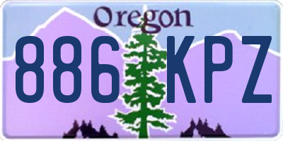 OR license plate 886KPZ