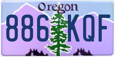 OR license plate 886KQF