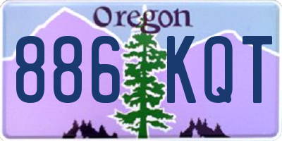 OR license plate 886KQT