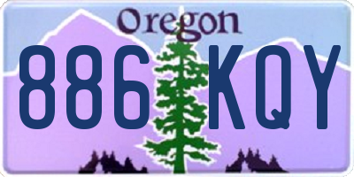 OR license plate 886KQY