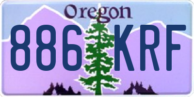 OR license plate 886KRF