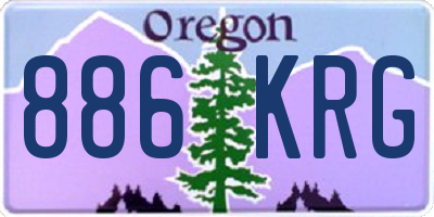 OR license plate 886KRG