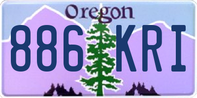 OR license plate 886KRI