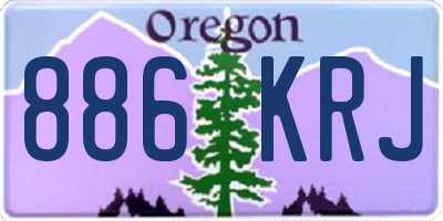 OR license plate 886KRJ
