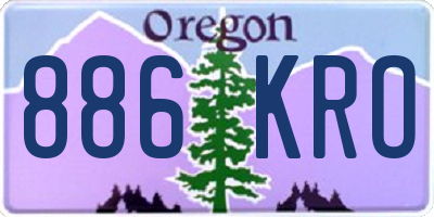 OR license plate 886KRO