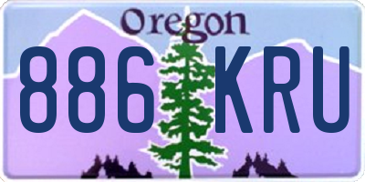OR license plate 886KRU