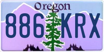 OR license plate 886KRX