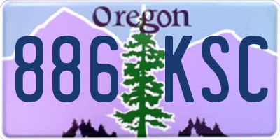 OR license plate 886KSC