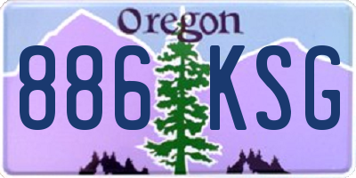 OR license plate 886KSG