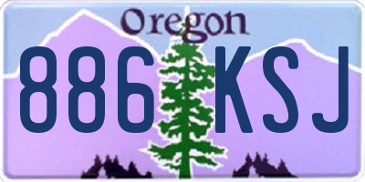 OR license plate 886KSJ