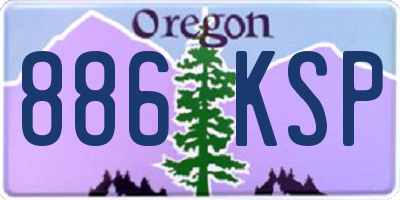 OR license plate 886KSP
