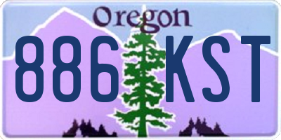 OR license plate 886KST