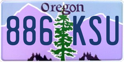 OR license plate 886KSU