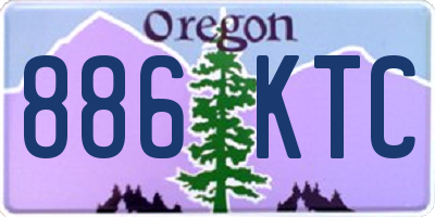 OR license plate 886KTC