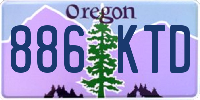 OR license plate 886KTD