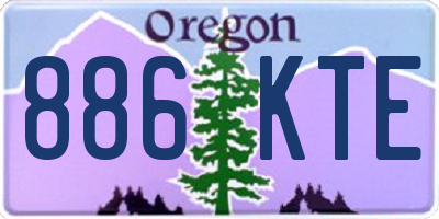 OR license plate 886KTE