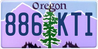 OR license plate 886KTI