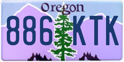 OR license plate 886KTK