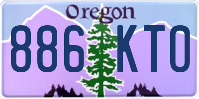 OR license plate 886KTO