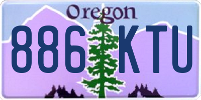 OR license plate 886KTU