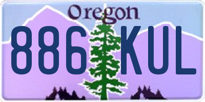 OR license plate 886KUL