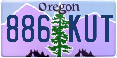 OR license plate 886KUT