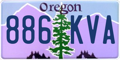 OR license plate 886KVA