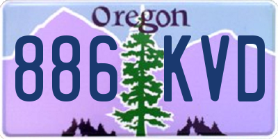 OR license plate 886KVD
