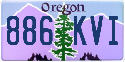 OR license plate 886KVI