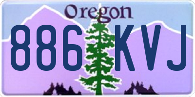 OR license plate 886KVJ
