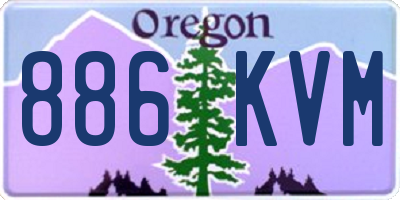 OR license plate 886KVM