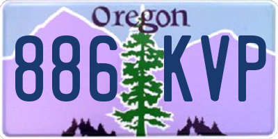 OR license plate 886KVP