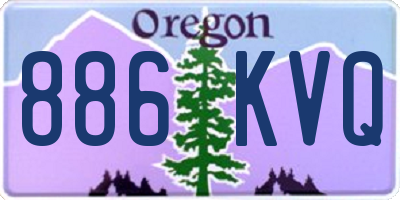 OR license plate 886KVQ