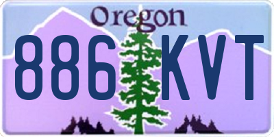 OR license plate 886KVT