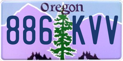 OR license plate 886KVV