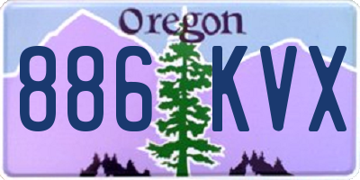 OR license plate 886KVX